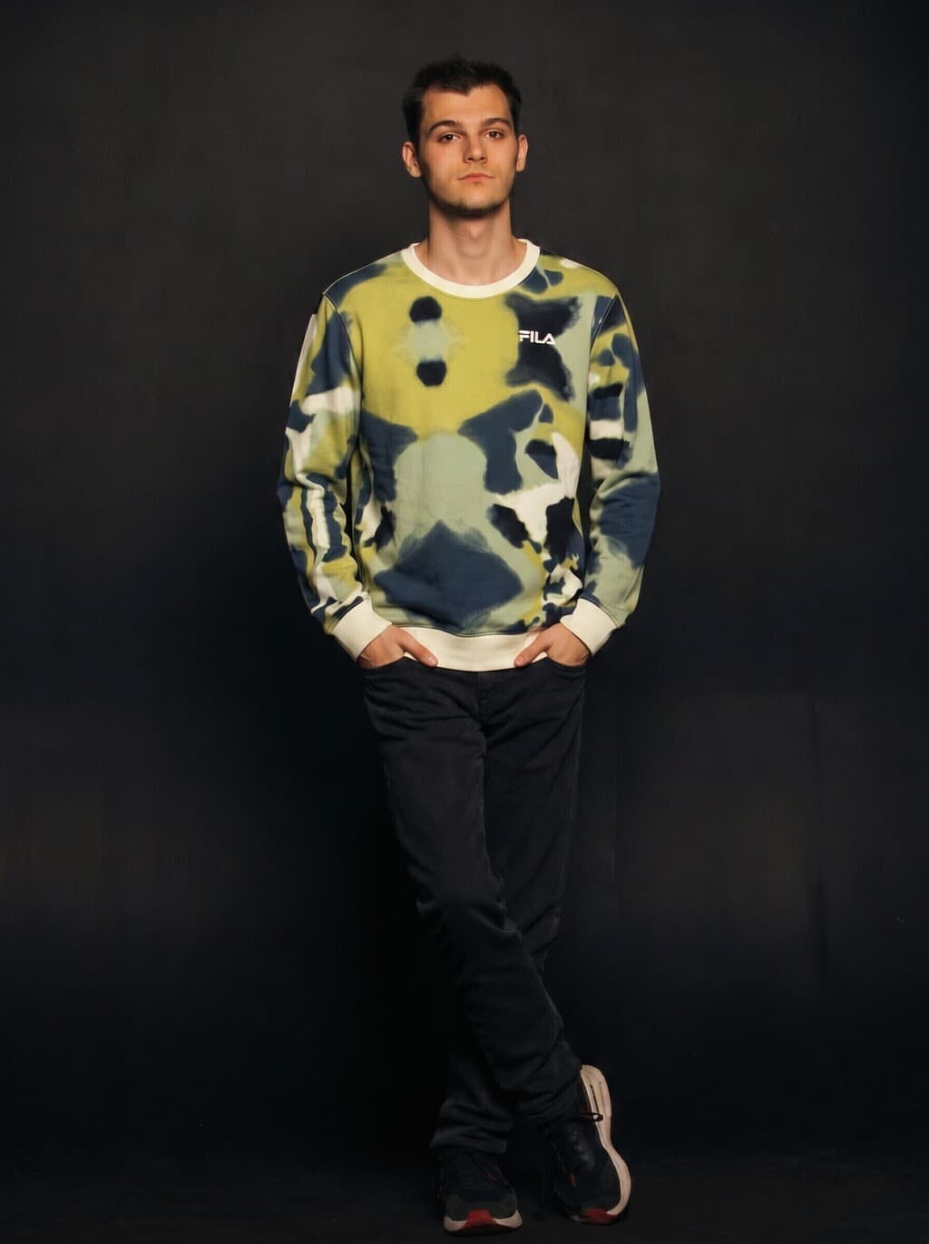 Buzo Fila Jael Estampado Tie Dye Hombre Original