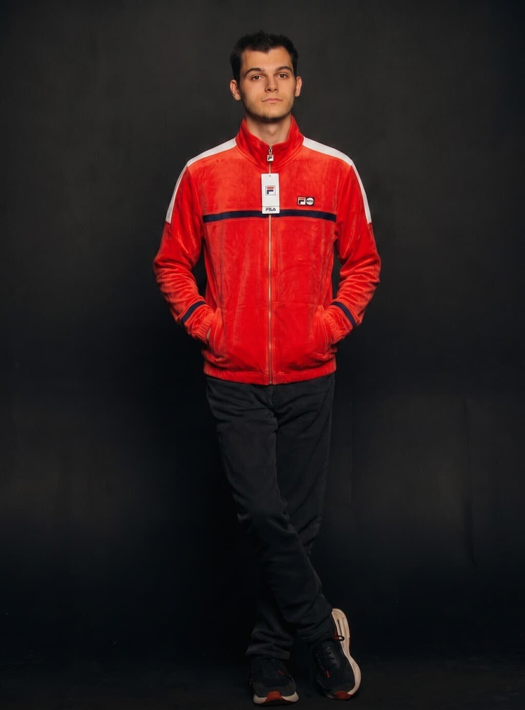 Campera Fila Cassian Roja Hombre Original