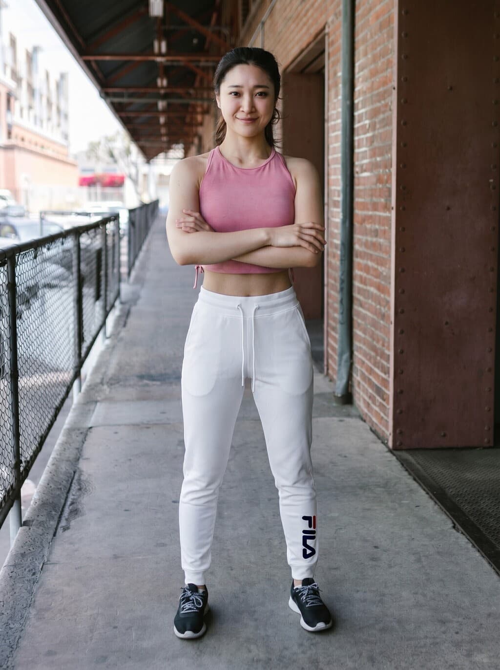 Jogger Fila Logo Mujer Original